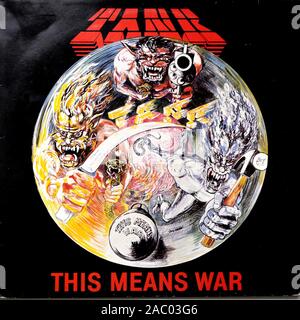 Ce réservoir, c'est la guerre - couverture de l'album vinyle vintage Banque D'Images