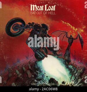 Bat Out Of Hell de Meat Loaf - couverture de l'album vinyle vintage Banque D'Images