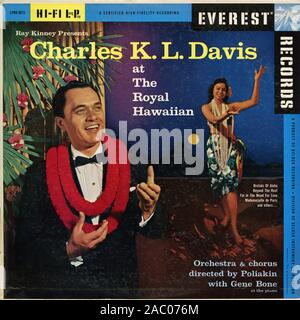 Charles K.L. Davis au Royal Hawaiian - couverture de l'album vinyle vintage Banque D'Images