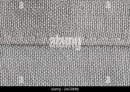 Extreme close up d'un ourlet de tissu de coton Banque D'Images