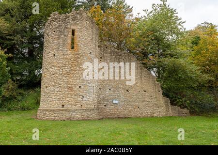 .Sherborne Dorset.Royaume-Uni.20 Octobre 2019.Vue d'une partie des ruines dans le parc de château de Sherborne dans le Dorset. Banque D'Images