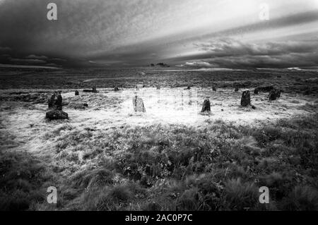 Tregeseal Stone Circle, ancien site, West Cornwall Banque D'Images