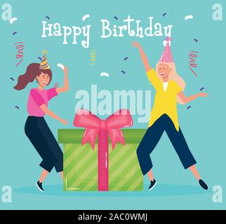 Joyeux Anniversaire Les Femmes Dansaient Avec Don Et Confettis Celebration Party Decoration Evenement Vector Illustration Image Vectorielle Stock Alamy Joyeux Anniversaire Les Femmes Dansaient Avec Don Et Confettis Celebration Party Decoration Evenement Vector Illustration Image Vectorielle Stock Alamy