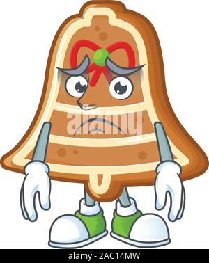 Cookies Bell personnage montrant peur regarder face Illustration de Vecteur
