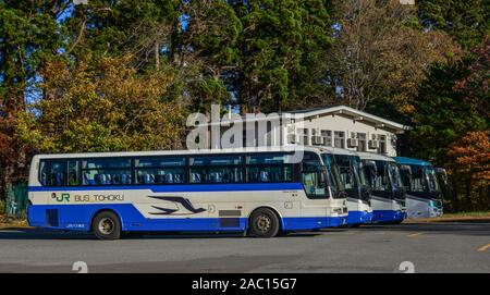 D'Aomori, Japon - Nov 5, 2019. Towada JR Station de bus d'Aomori, au Japon. Lac Towada est l'un des plus célèbres points de couleur d'automne. Banque D'Images