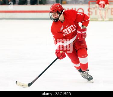 Columbus, Ohio, USA. 29 Nov, 2019. Big Red de Cornell de l'avant Grace Graham (5) transporte la rondelle contre Cornell dans leur jeu à Columbus, Ohio. Brent Clark/CSM/Alamy Live News Banque D'Images