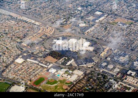 Vue aérienne de la Californie au NewPark Mall Banque D'Images