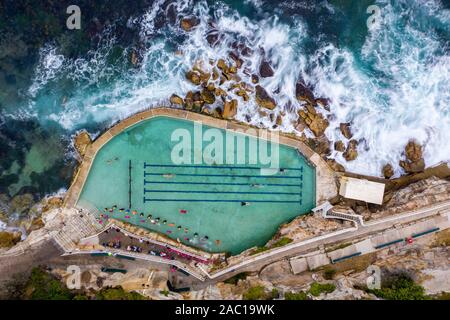 Bains de Bronte piscine de marée dans la région de Sydney, New South Wales, Australia Banque D'Images