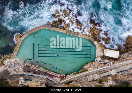 Bains de Bronte piscine de marée dans la région de Sydney, New South Wales, Australia Banque D'Images