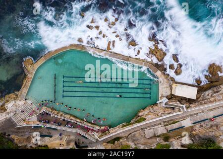 Bains de Bronte piscine de marée dans la région de Sydney, New South Wales, Australia Banque D'Images