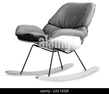 Le nouveau fauteuil à bascule sur un fond blanc Banque D'Images