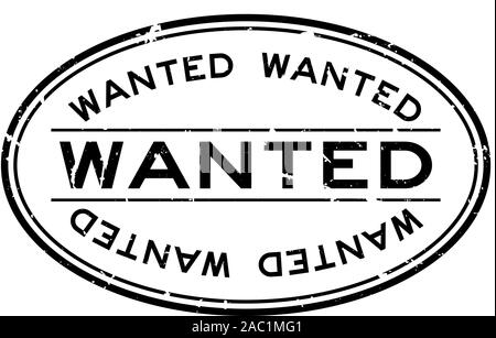 Grunge black voulait word joint en caoutchouc ovale stamp sur fond blanc Illustration de Vecteur