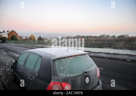 Meersbrook Park, Sheffield, Royaume-Uni. Le 30 novembre 2019. Un matin glacial à Sheffield. Photo : Alamy Live News Banque D'Images