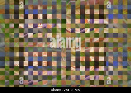 Résumé fond coloré divisé en petits cubes colorés Banque D'Images