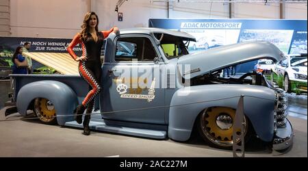 Essen, Allemagne. 29 novembre 2019. Vintage Chevrolet. Journée d'aperçu à l'Essen Motor Show 2019. Le salon se déroule du 30. Novembre au 8. Décembre et s'attend à attact plus de 300 000 visiteurs. Banque D'Images