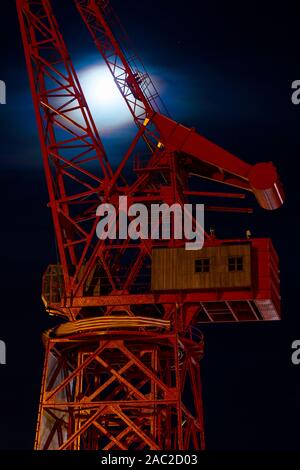 'La Grua Carola', fleuve Nervion, Bilbao, Biscaye, Pays Basque, Espagne, Europe Banque D'Images