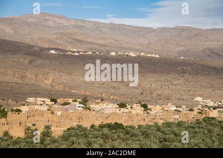 Paysage de montagnes Hajjar en Oman Banque D'Images