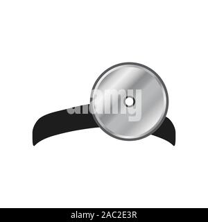 Tête miroir médecin vector icône sur fond blanc. cartoon illustration symbole matériel médical icône signe. Outils de la médecine de l'élément Illustration de Vecteur