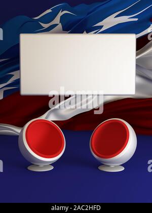 Élections américaines. Rendu 3D, 3d illustration. Le vote de parti, vertical banner Banque D'Images