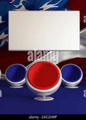 Élections américaines. Rendu 3D, 3d illustration. Le vote de parti, vertical banner Banque D'Images