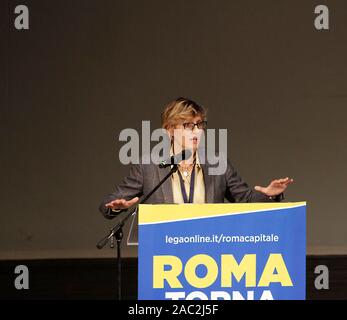 Rome, Italie. 28 Nov, 2019. La conférence de presse de la Ligue Parti à Rome avec Matteo Salvini. (Photo par Claudio Sisto/Pacific Press) Credit : Pacific Press Agency/Alamy Live News Banque D'Images