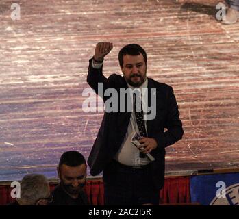 Rome, Italie. 28 Nov, 2019. La conférence de presse de la Ligue Parti à Rome avec Matteo Salvini. (Photo par Claudio Sisto/Pacific Press) Credit : Pacific Press Agency/Alamy Live News Banque D'Images