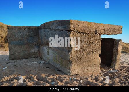 Bâtiments étranges en littoral de la mer Baltique, Riga, Lettonie. Banque D'Images