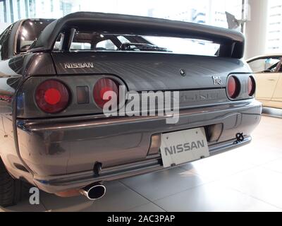 YOKOHAMA, Japon - Juillet 2nd, 2019 : 1989 Nissan Skyline GT-R, affichée à l'Nissan Global Galerie siège à Yokohama, Kanagawa. Banque D'Images