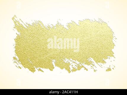 Trait de peinture d'or. Abstract art texturé scintillant or illustration. Coup de pinceau à la main de l'élément de conception. Vector illustration Illustration de Vecteur