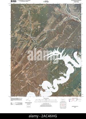 Carte TOPO USGS Alaska PA Huntingdon 20100616 Restauration TM Banque D'Images