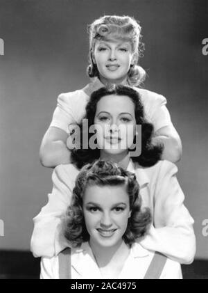 1941 ZIEGFELD GIRL film MGM avec musique à partir du haut : Lana Turner, Hedy Lamarr, Judy Garland. Banque D'Images