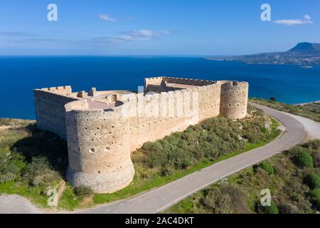 Forteresse médiévale turque à Aptera antique à La Canée, Crète, Grèce. Banque D'Images