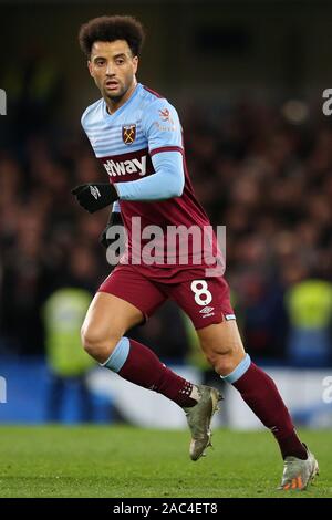 Londres, ANGLETERRE - 30 novembre : Felipe Anderson de West Ham United au cours de la Premier League match entre Chelsea FC et West Ham United à Stamford Bridge sur 30 Novembre 2019 à Londres, Royaume-Uni. (Photo de MO Media/MO Media) Banque D'Images