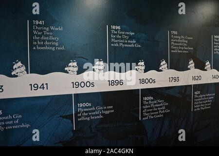 La distillerie de gin Plymouth dans le Barbican , Plymouth , l'Angleterre a été en opération depuis 1793 et à l'utilisation d'être un fabricant de gin au Royaume-Uni . Également connu sous le nom de Black Friars Distillery , c'est la seule distillerie de gin dans la ville .le bâtiment d'origine s'ouvre sur ce qui est maintenant le Southside Street Banque D'Images