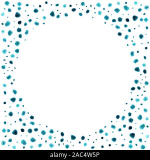 Hand drawn aquarelle abstraite frame isolated on white Banque D'Images