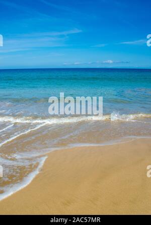 Hapuna Beach, le long de la Grande Île d'Hawai'i'S Kohala Coast. Cette plage de sable blanc a été considérée comme l'une des plus belles plages du monde de temps et temps