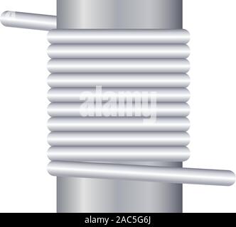 L'icône de la bobine industrielle. Caricature de la bobine magnétique icône vecteur pour la conception web isolé sur fond blanc Illustration de Vecteur