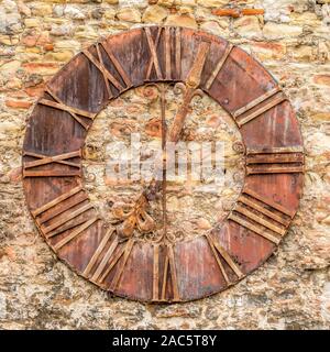 L'horloge historique dans la ville de Zagreb, Croatie Zageb, Septembre 14, 2019 Banque D'Images