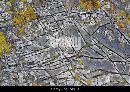 Rock formation karstique près de la tombe mégalithique de Poulnabrone appelé. Le Burren, Irlande Banque D'Images