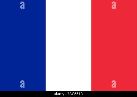 Drapeau de la France. Drapeau officiel de la France. Vector illustration. Illustration de Vecteur