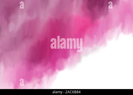 La peinture abstraite dans les tons de violet et rose. Les éclaboussures de peinture aux couleurs vives. La texture aquarelle Banque D'Images