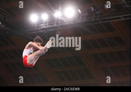 Tokyo, Japon. 30Th Nov, 2019. Ryosuke Sakai (JPN) Trampoline : 34e Championnats du Monde de Gymnastique Trampoline FIG Tokyo 2019 Men's trampoline individuel demi-finale à la gymnastique d'Ariake Center à Tokyo, Japon . Credit : Sho Tamura/AFLO SPORT/Alamy Live News Banque D'Images