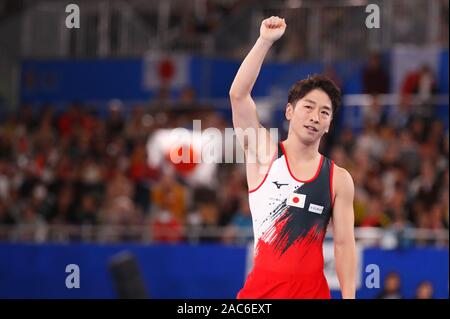 Tokyo, Japon. 30Th Nov, 2019. Ryosuke Sakai (JPN) Trampoline : 34e Championnats du Monde de Gymnastique Trampoline FIG Tokyo 2019 Men's trampoline individuel demi-finale à la gymnastique d'Ariake Center à Tokyo, Japon . Credit : Sho Tamura/AFLO SPORT/Alamy Live News Banque D'Images