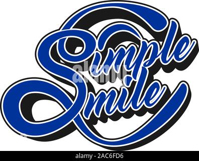 Simple sourire Typographie Design Illustration de Vecteur
