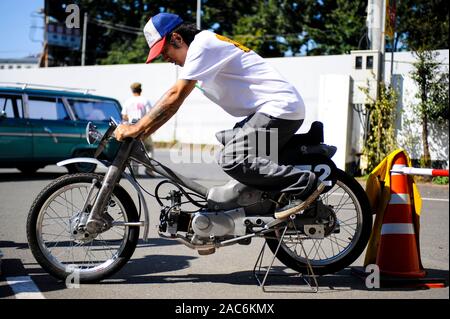 Rassemblement moto vintage tokyo Banque D'Images