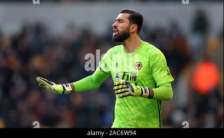 Wolverhampton Wanderers gardien Rui Patricio au cours de la Premier League match à Molineux, Wolverhampton. Banque D'Images