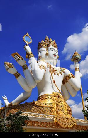 Buddha mit 4 Köpfe, Asie, THAÏLANDE, Chachoengsao, Brahma Ville Banque D'Images