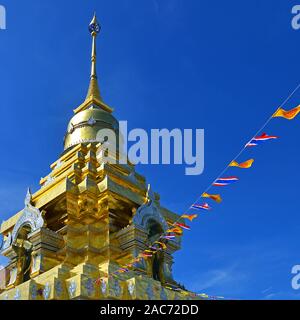 Wat Chedi von Prathat Doi Cham, Chiang Mai, Thaïlande, Banque D'Images