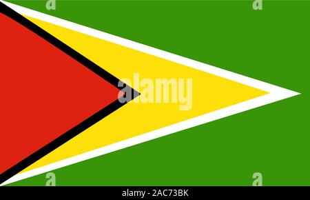 Nationalfahne, Flagge von Guyana, Suedamerika, Banque D'Images