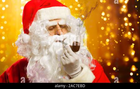 Portrait à l'intérieur du Père Noël Banque D'Images